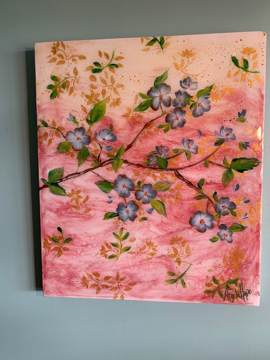 Dogwood Flowers on Canvas